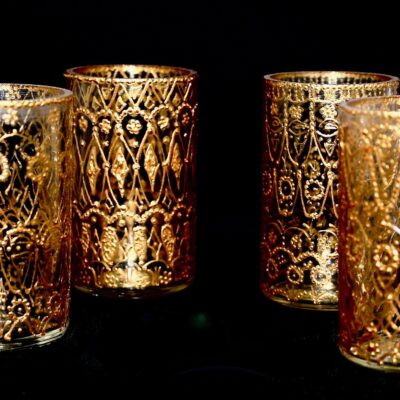 Opulent Shot Clear Glass Gold