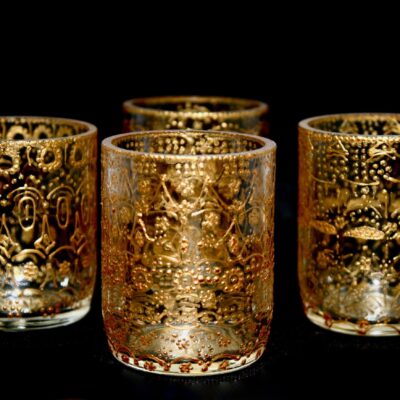 Opulent Shot Clear Glass Gold