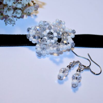 Nori Velvet choker & Earring set