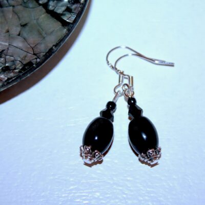 Black drop earrings