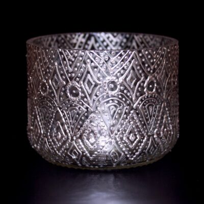 Opulent Clear Silver ware large