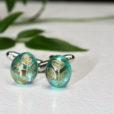 Green & Gold cufflinks