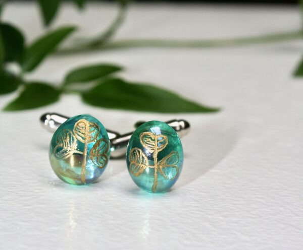 Green & Gold cufflinks
