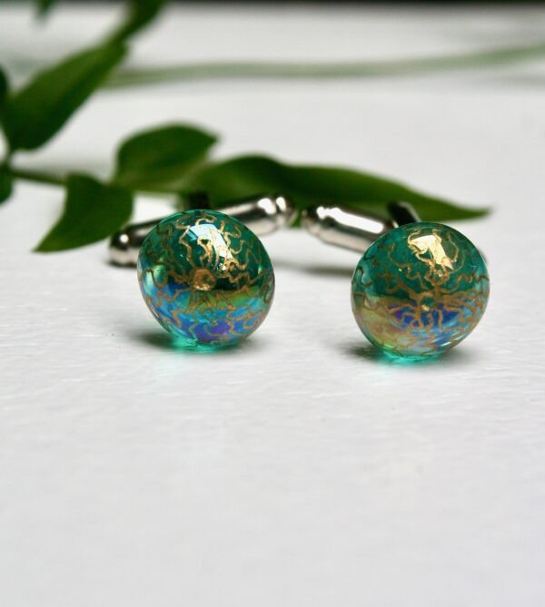 Green & Gold cufflinks