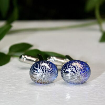 Blue & Silver cufflinks