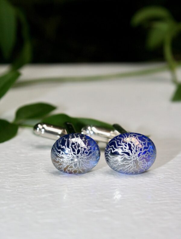 Blue & Silver cufflinks