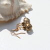 Hand Engraved Opulent gold drop earrings - Image 2