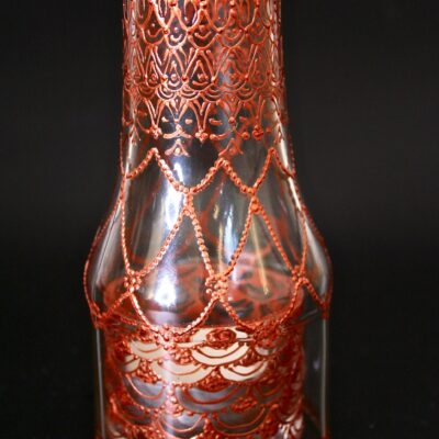 Copper tea light holder with cover (Opulent range)