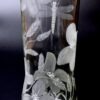 unique Hand Engraved Clear Glass Vase -  Dragonfly & Wildflowers - Image 19