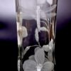 unique Hand Engraved Clear Glass Vase -  Dragonfly & Wildflowers - Image 13