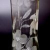 unique Hand Engraved Clear Glass Vase -  Dragonfly & Wildflowers - Image 11