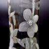 unique Hand Engraved Clear Glass Vase -  Dragonfly & Wildflowers - Image 7