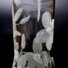 unique Hand Engraved Clear Glass Vase -  Dragonfly & Wildflowers - Image 6