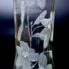 unique Hand Engraved Clear Glass Vase -  Dragonfly & Wildflowers - Image 5
