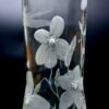 unique Hand Engraved Clear Glass Vase -  Dragonfly & Wildflowers - Image 4