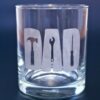 Rocks Tumbler (Tempered glass) 330ml - Etched in silver ("Dad") - Image 2