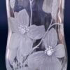 unique Hand Engraved Clear Glass Vase -  Dragonfly & Wildflowers - Image 2