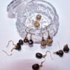 Hand Engraved Opulent drop earrings black & gold - Image 2