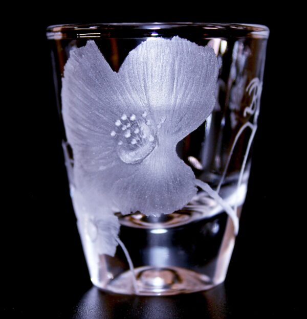 Elaborate Hand engraved shot glass (Bee Kind) - Image 4